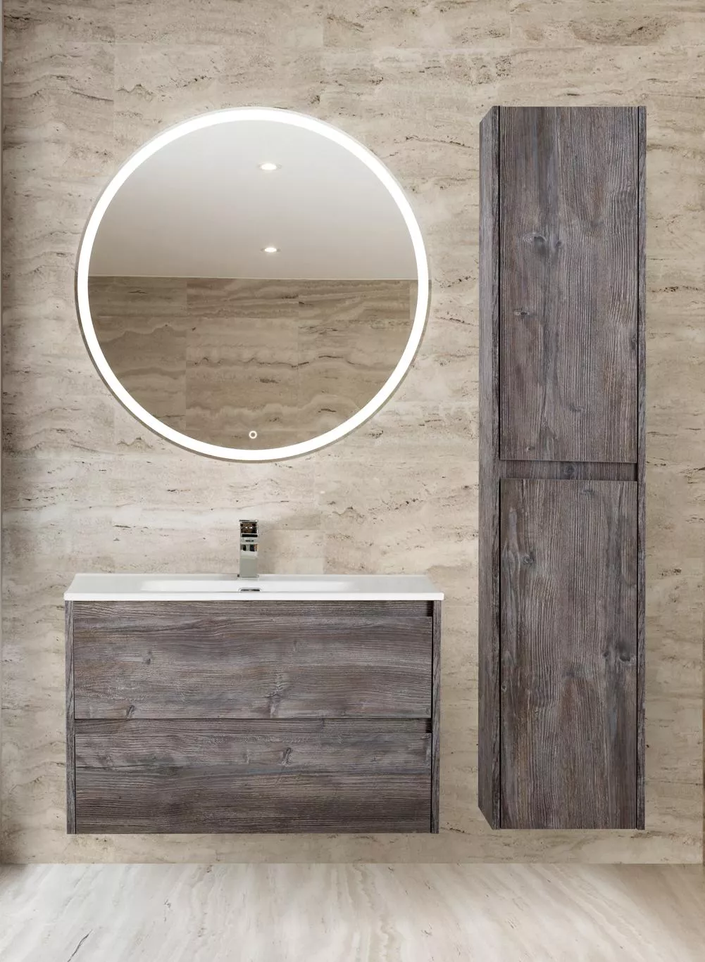 

Комплект мебели BelBagno Kraft 90 темное дерево