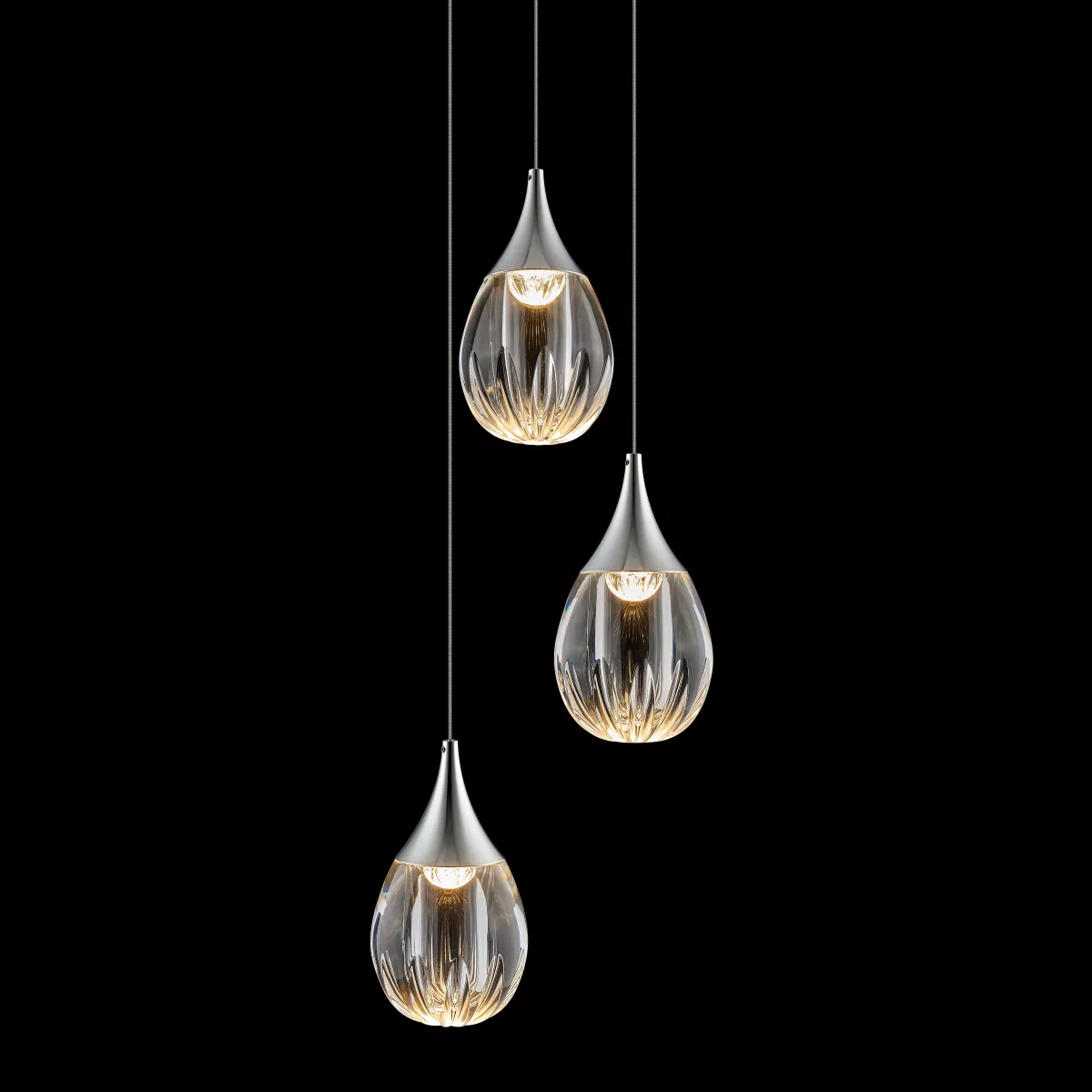 

Подвесной светильник Delight Collection Stilla MD24001004-3A chrome/clear