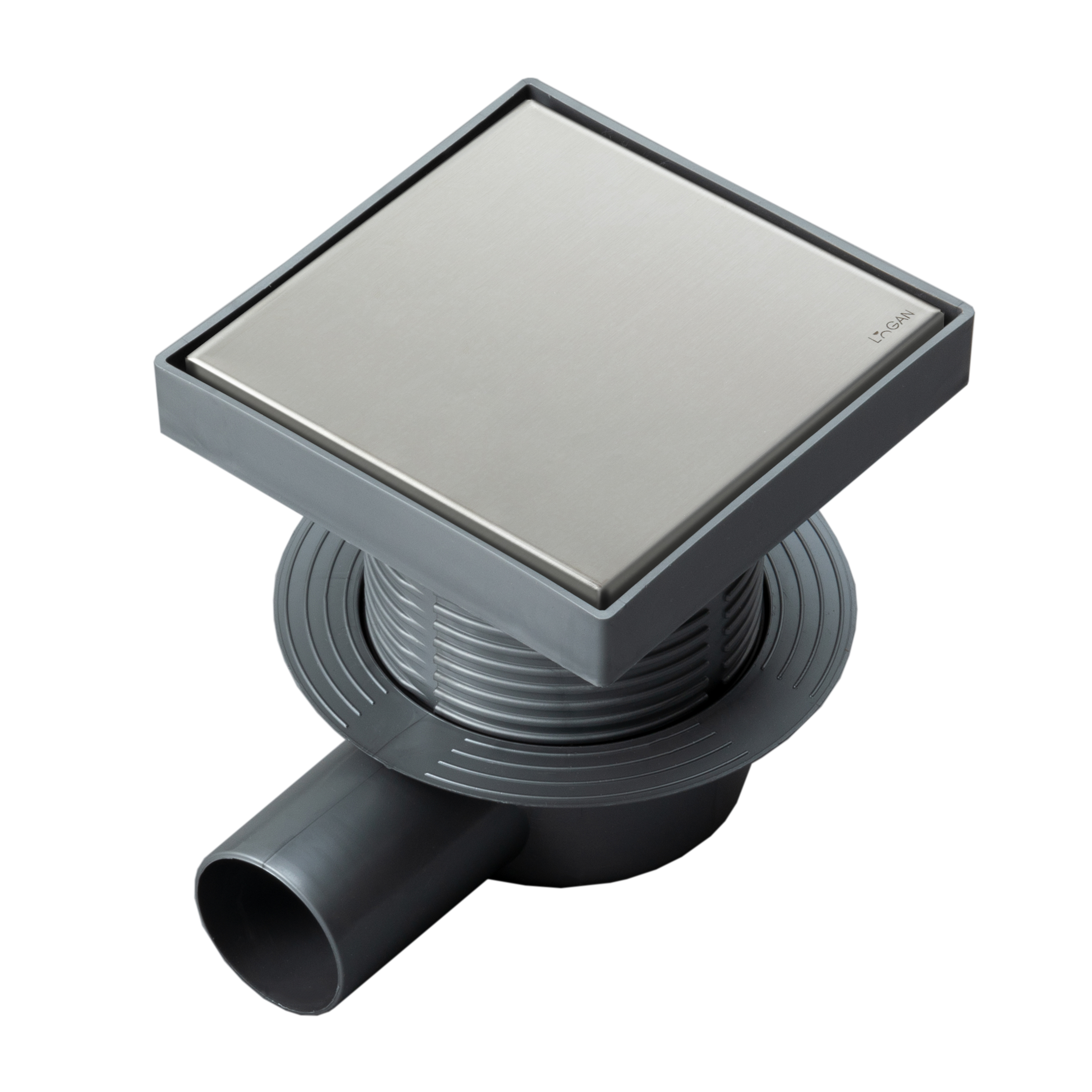 Душевой трап Logan L005-150 16x16, в пол, нержавеющая сталь, с сифоном