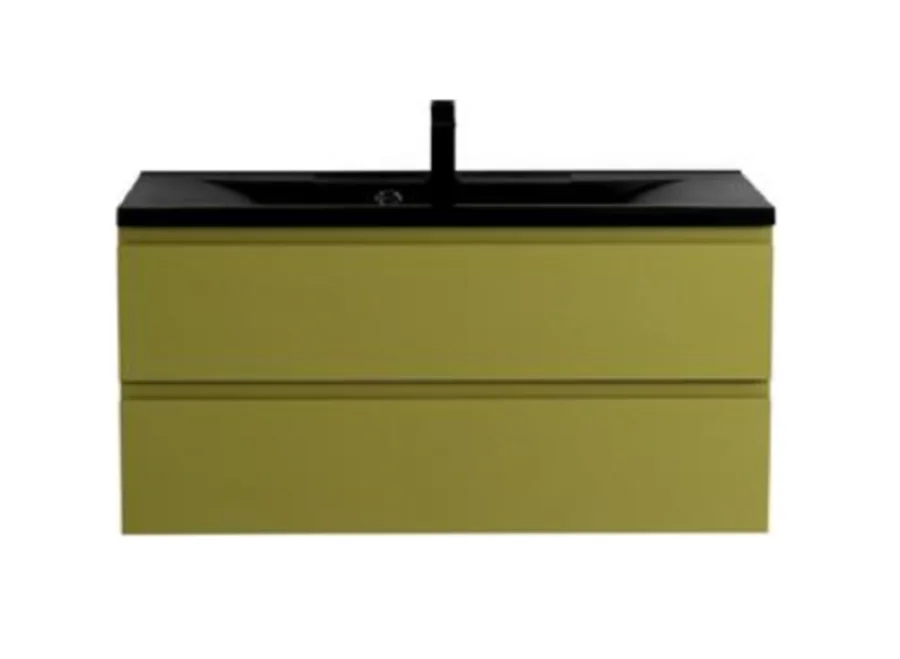

Тумба с раковиной Art&Max Bianchi 100 AM-Bianchi-1000-2C-SO-OM оливковая матовая