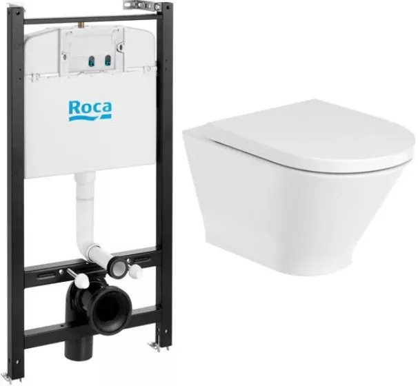 Комплект Roca Gap Round Rimless без клавиши смыва