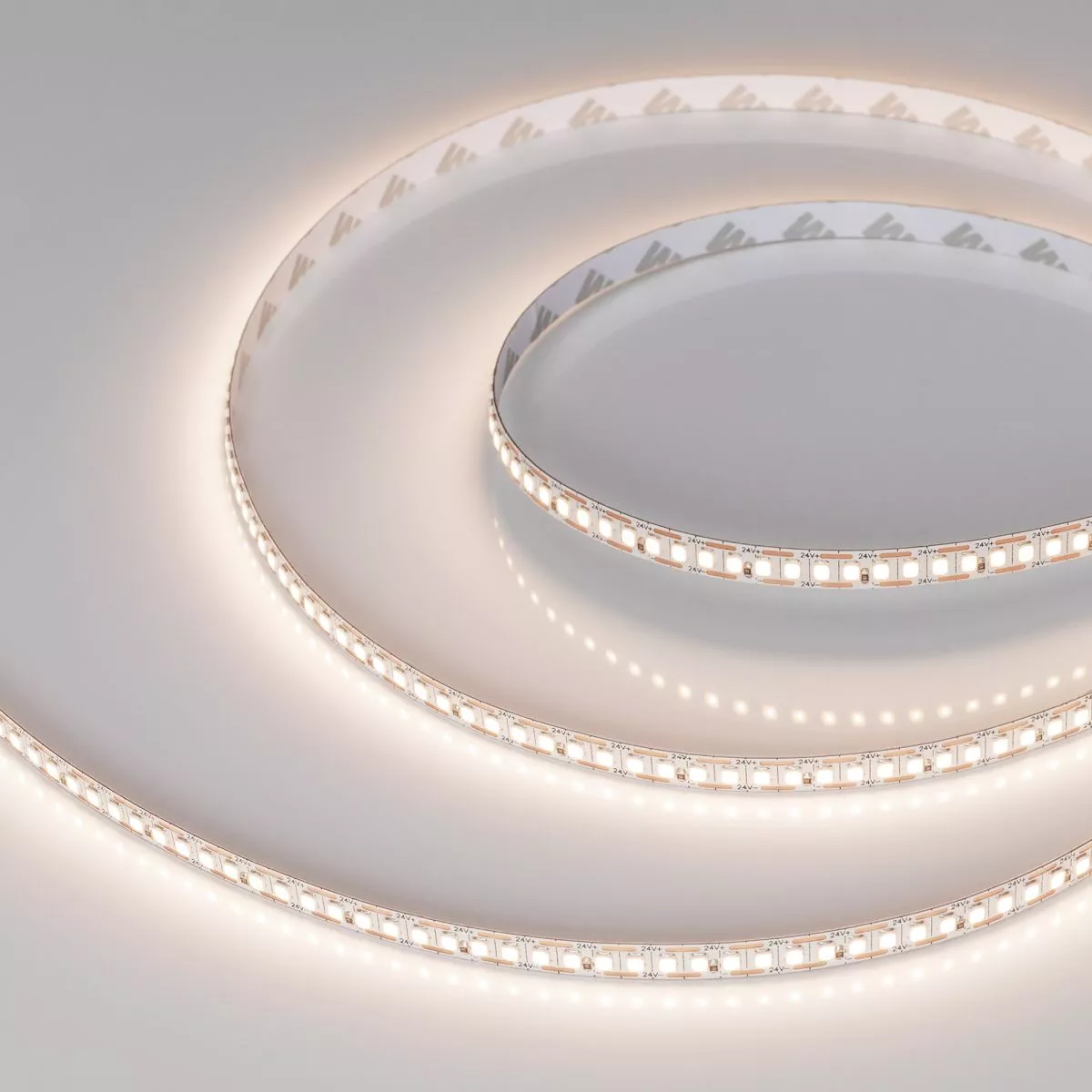 Светодиодная лента Arlight FC-A200-8mm 24V Warm3500-CX1 (16 W/m, IP20, 5m) (резка 1 светодиод) 046940(1)