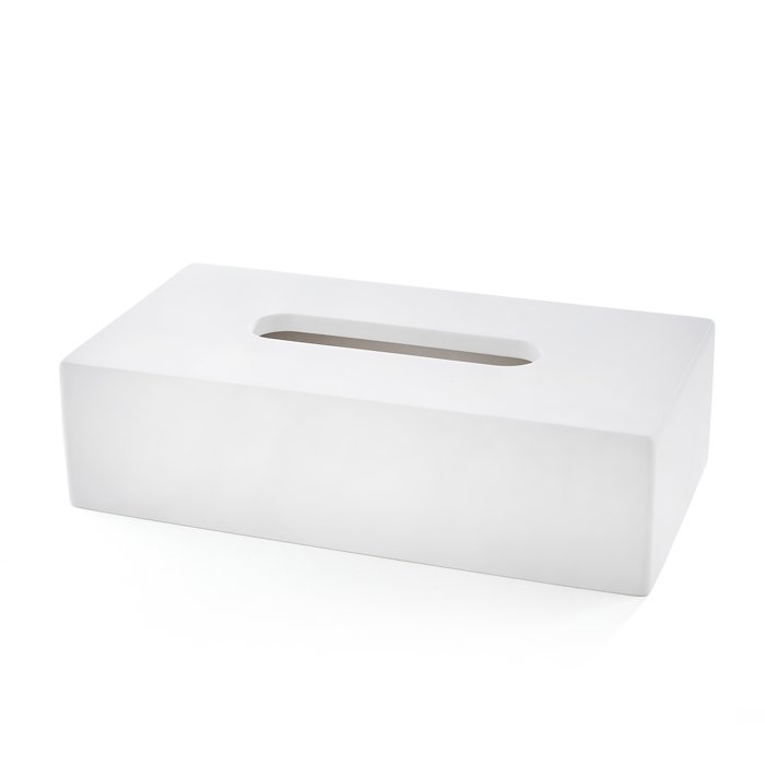 3SC Mood White Контейнер для бумажных салфеток, 24х7х13 см, прямоугольный, настольный, цвет: белый матовый (ПО ЗАПРОСУ)