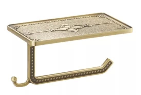 

Держатель туалетной бумаги Bronze de Luxe Royal с полкой бронза