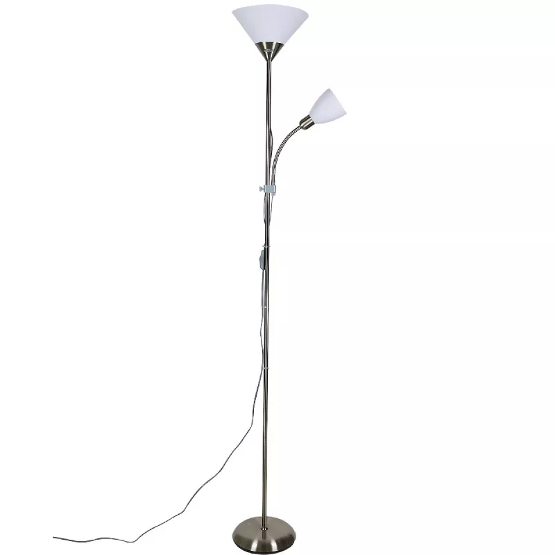 Торшеры для чтения  Santehnika Room Торшер Uniel UML-T520 E27+E14 SILVER/WHITE UL-00010195