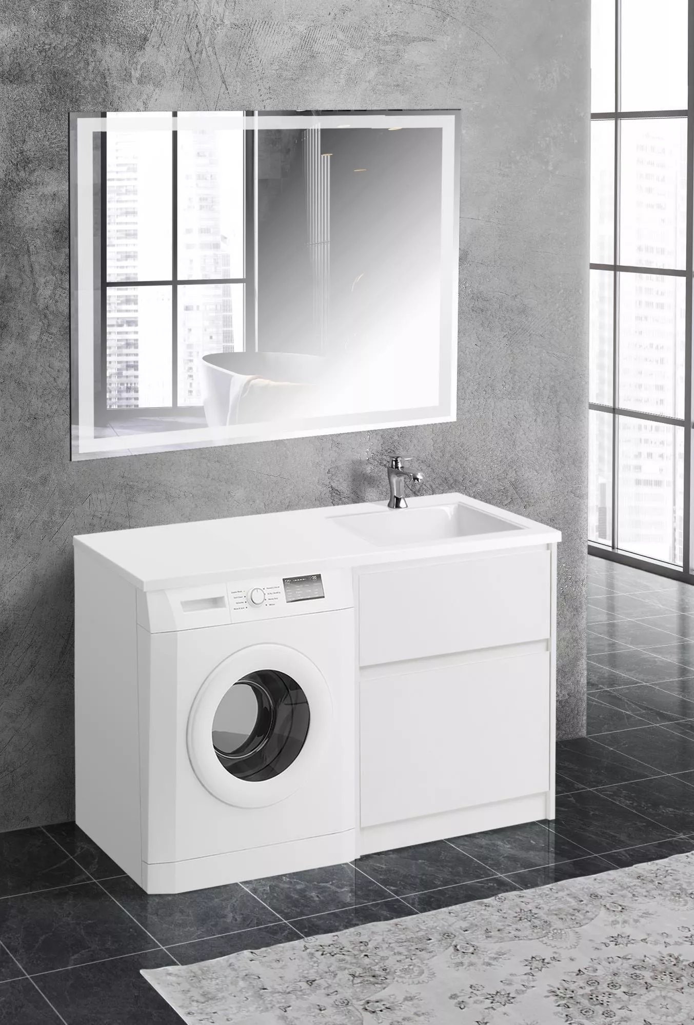 

Комплект мебели Belbagno Kraft 120 белый матовый