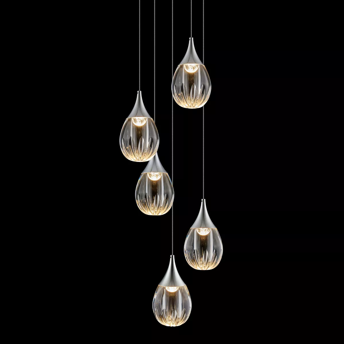 

Каскадная люстра Delight Collection Stilla MD24001004-5A chrome/clear
