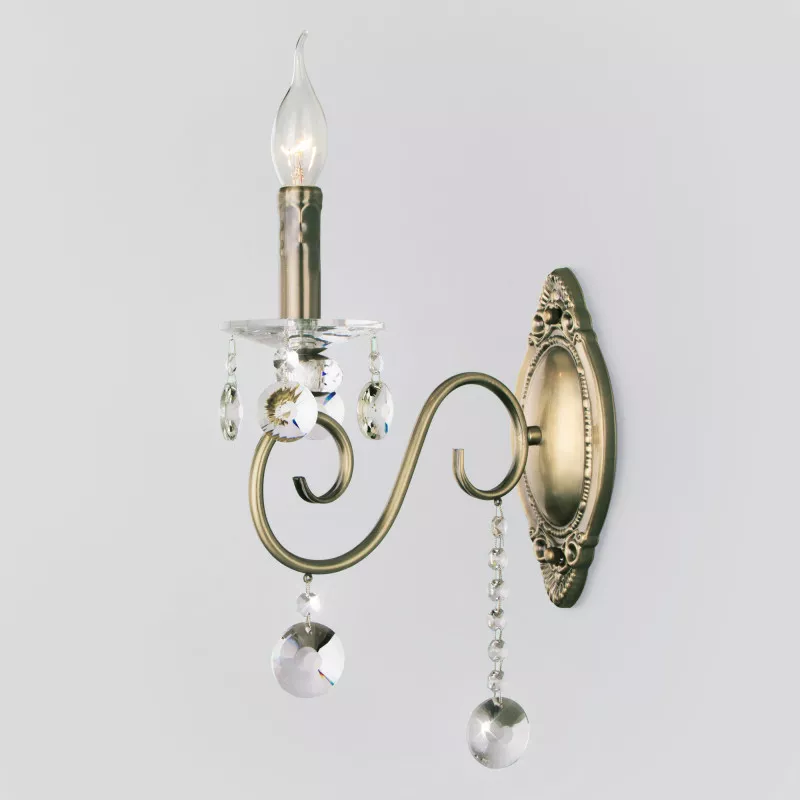 

Бра Eurosvet 10104/1 античная бронза/прозрачный хрусталь Strotskis