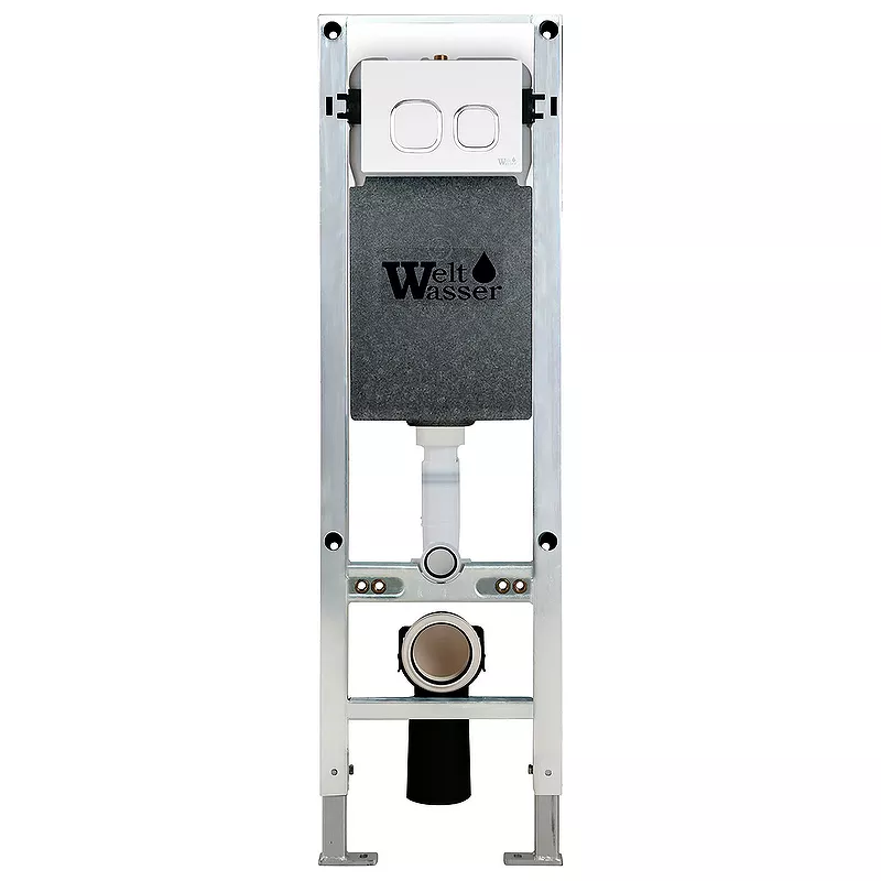 Система инсталляции WeltWasser WW AMBERG 350 ST CR с кнопкой смыва хром (10000008214)