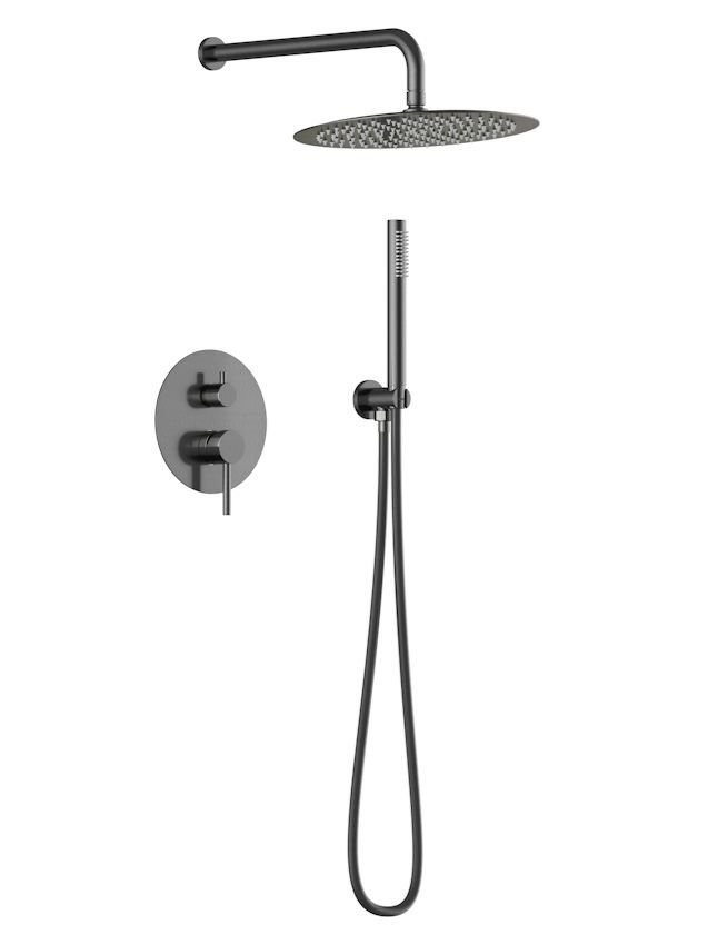 

Душевая система / Тропический душ встраиваемый Knotlor SS-26/GM, вороненая сталь