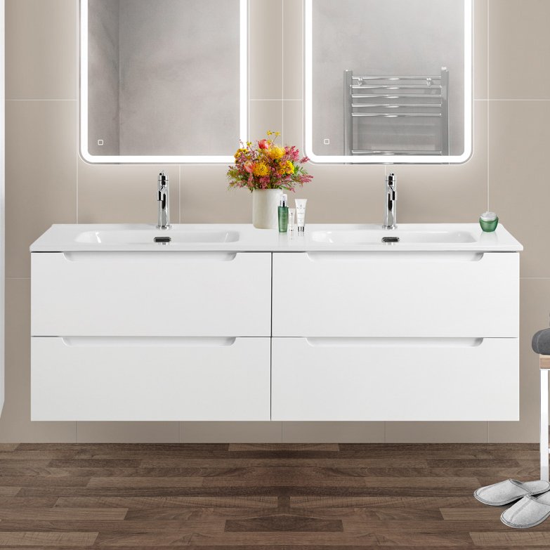 

Тумба под раковину без столешницы BelBagno Etna 120 для двоих, bianco lucido