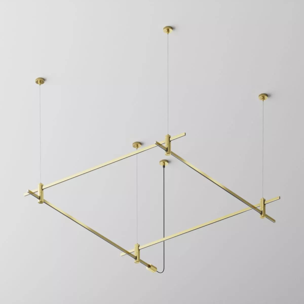 

Основание квадратное двухуровневое на тросовых подвесах Hang для трековых светильников Maytoni Technical Flarity TFC-Flar-H08-BS