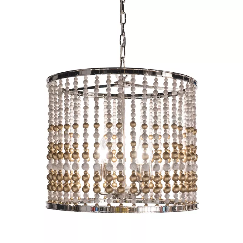 

Подвесная люстра Delight Collection Wood Light KW0783P-4 silver