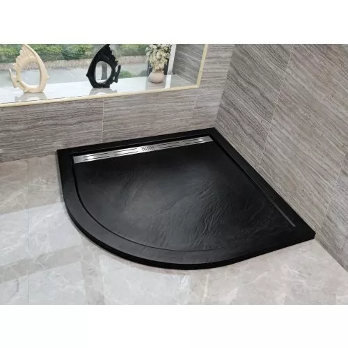 

WW TRR 90 STONE-BL Черный. Размер 900х900х30 мм Душевой поддон+СИФОН (2 кор.)