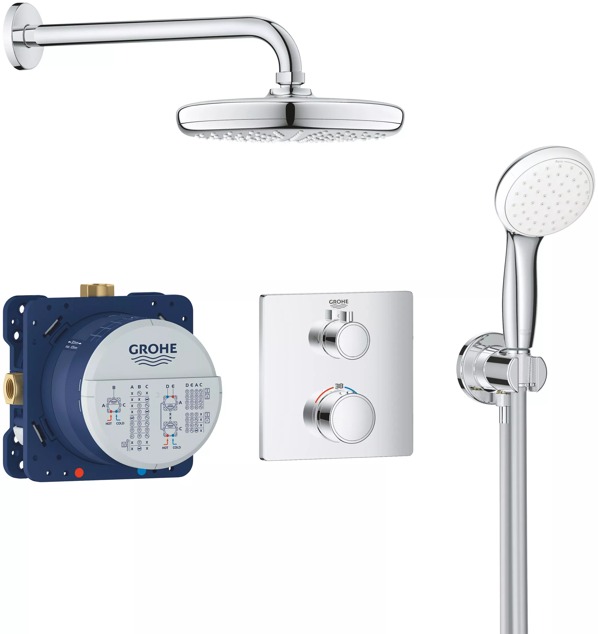 

Душевой комплект Grohe Grohtherm 34729000 С ВНУТРЕННЕЙ ЧАСТЬЮ