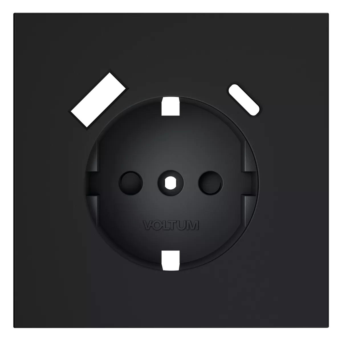 

Накладка для розетки с заземлением и защитными шторками, с USB A+C Voltum S70 (графит) VLS001007