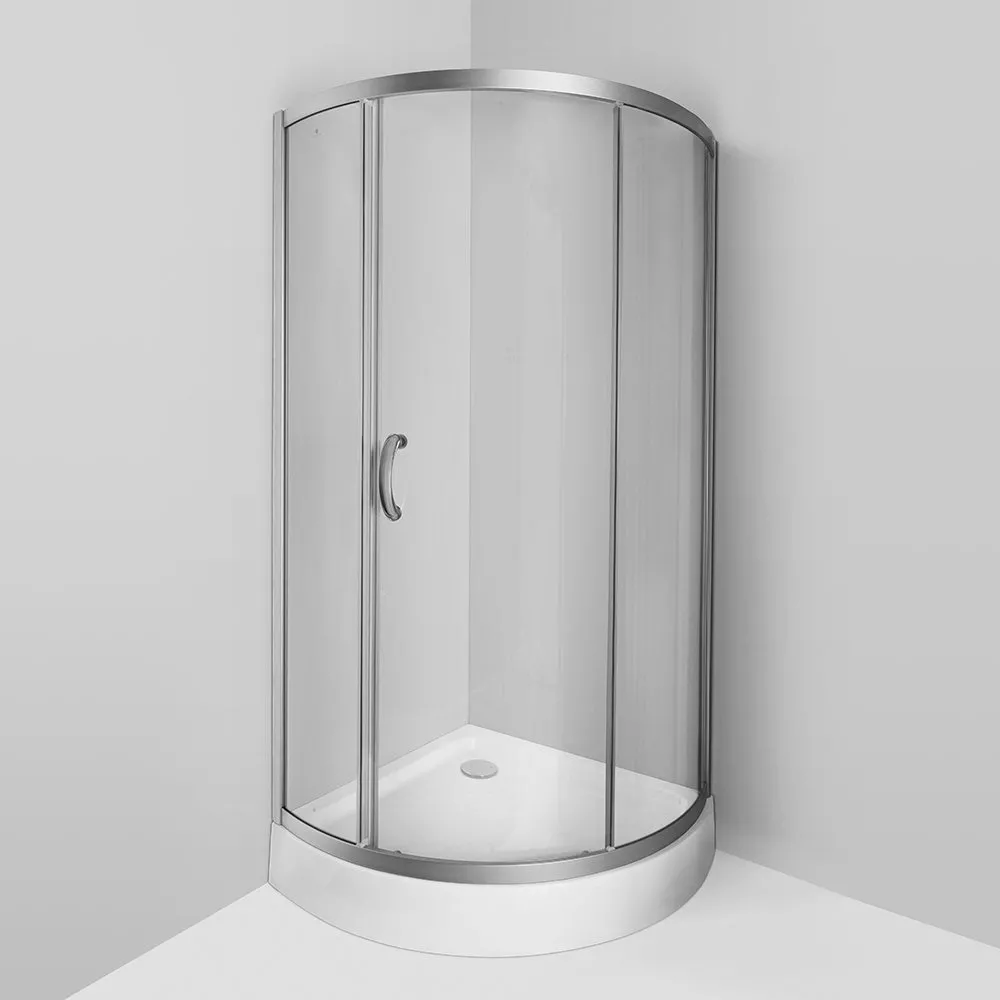 

Душевой уголок AM.PM Bliss L Solo Slide 90 профиль матовый хром, стекло прозрачное