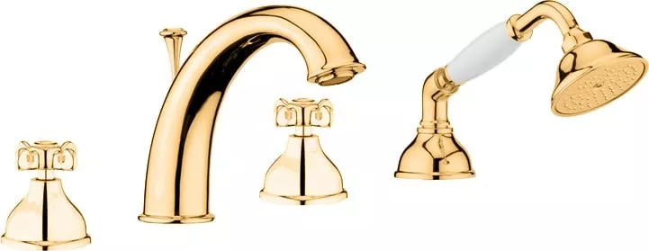 

Смеситель на борт ванны Webert Ottocento золото