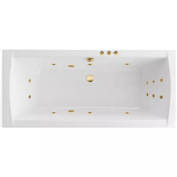 

Ванна акриловая Excellent Aquaria Lux Smart 180х80 с гидромассажем белый - золото