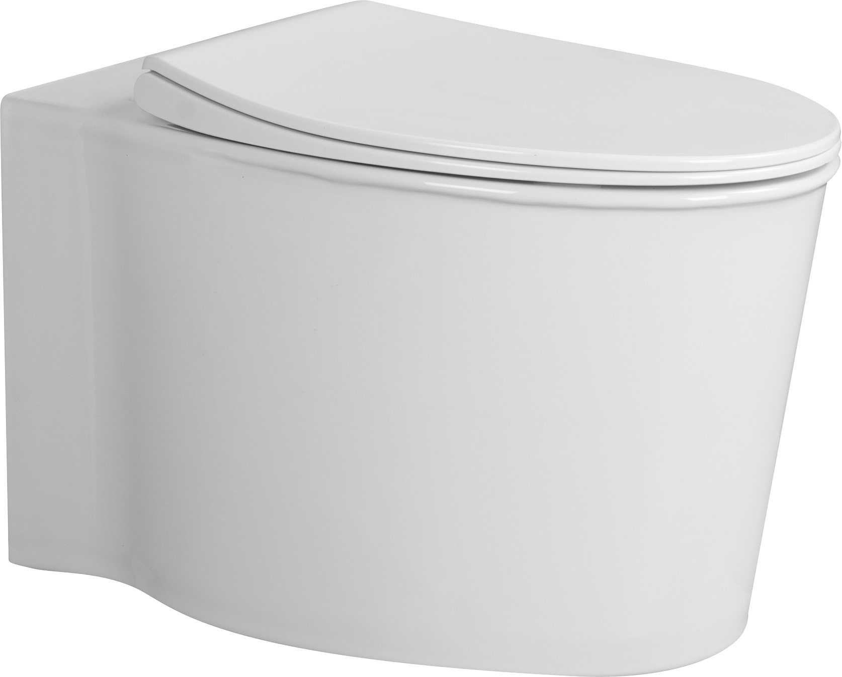 

Унитаз подвесной Abber Bequem AC1127 безободковый, с микролифтом, белый