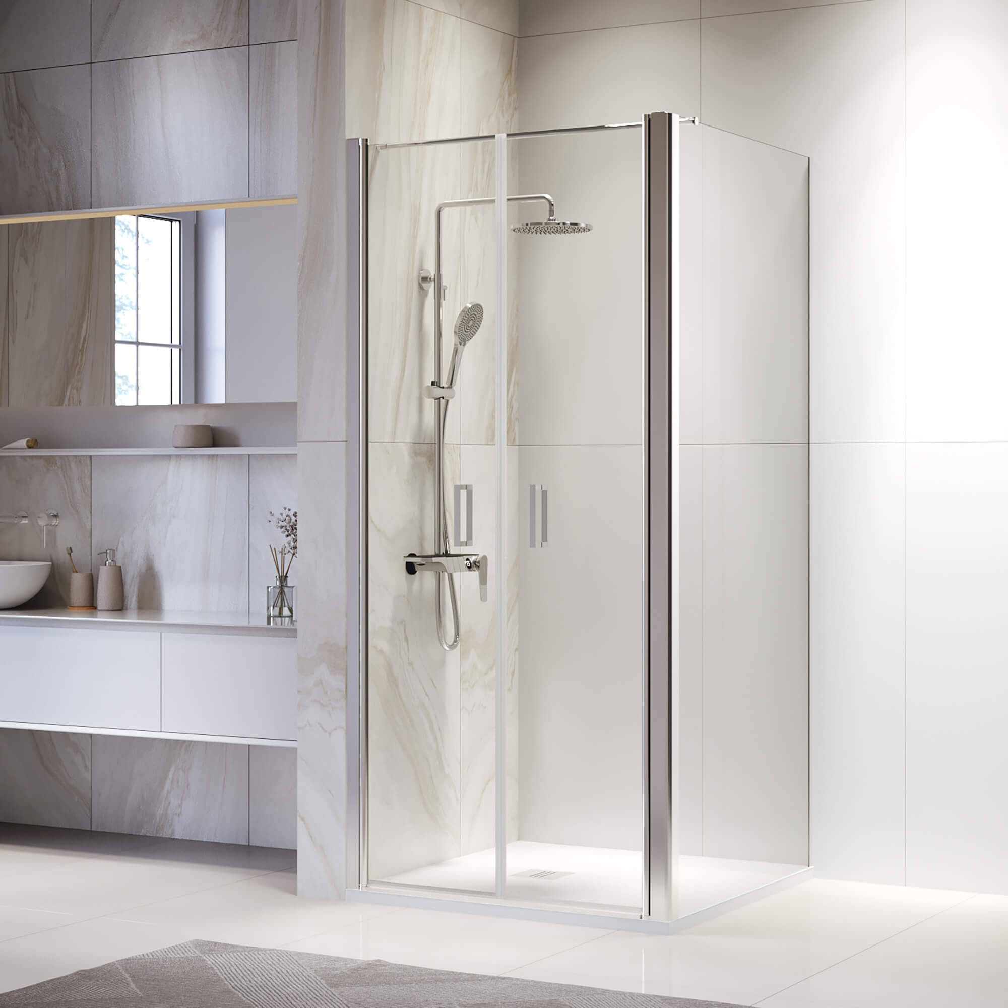 

Душевой уголок RGW Passage PA-134 70х70 060813477-011 профиль хром, стекло прозрачное