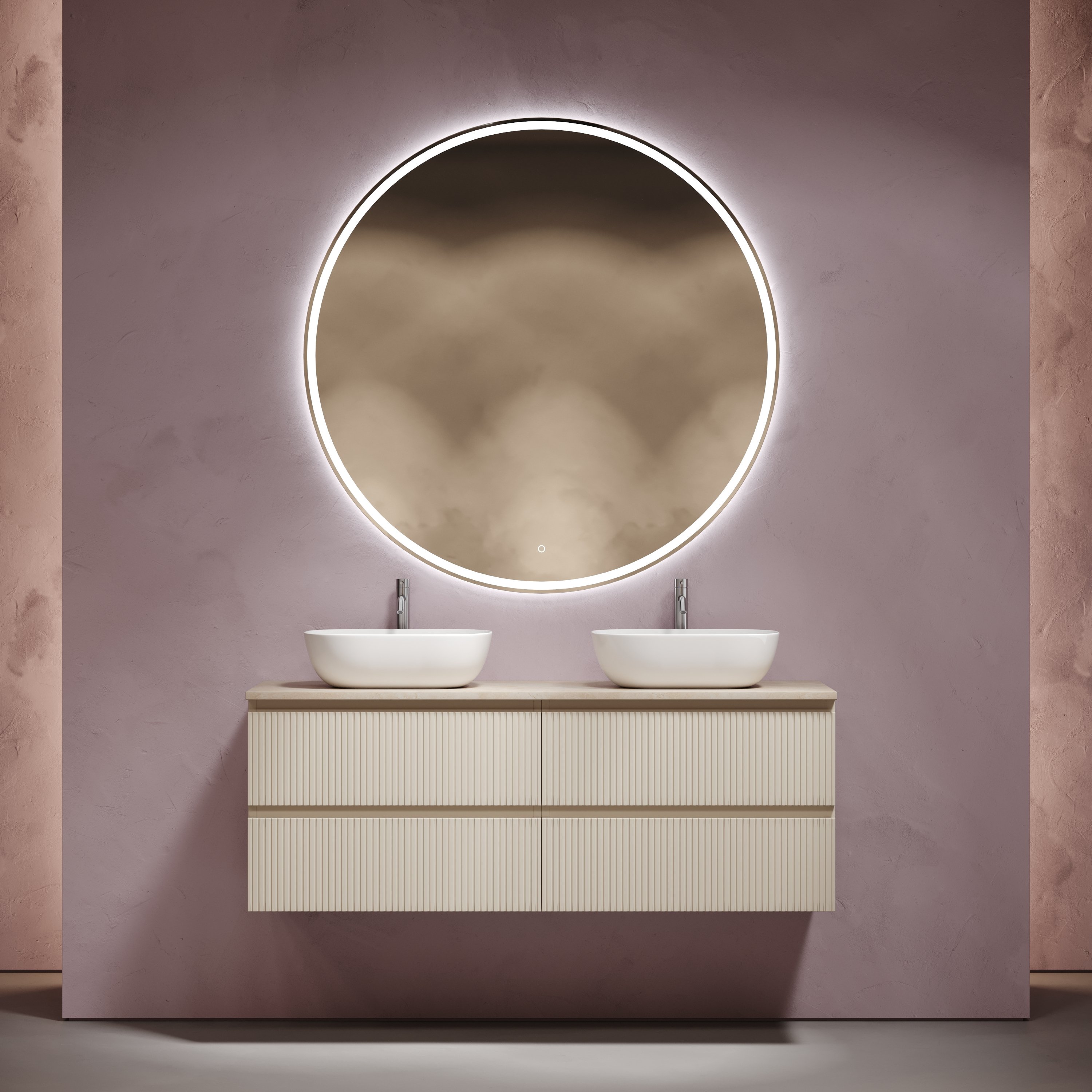 

Мебель для ванной комнаты Sancos Snob T 140 beige soft, столешница бежевая TT140A2X, раковина CN6009