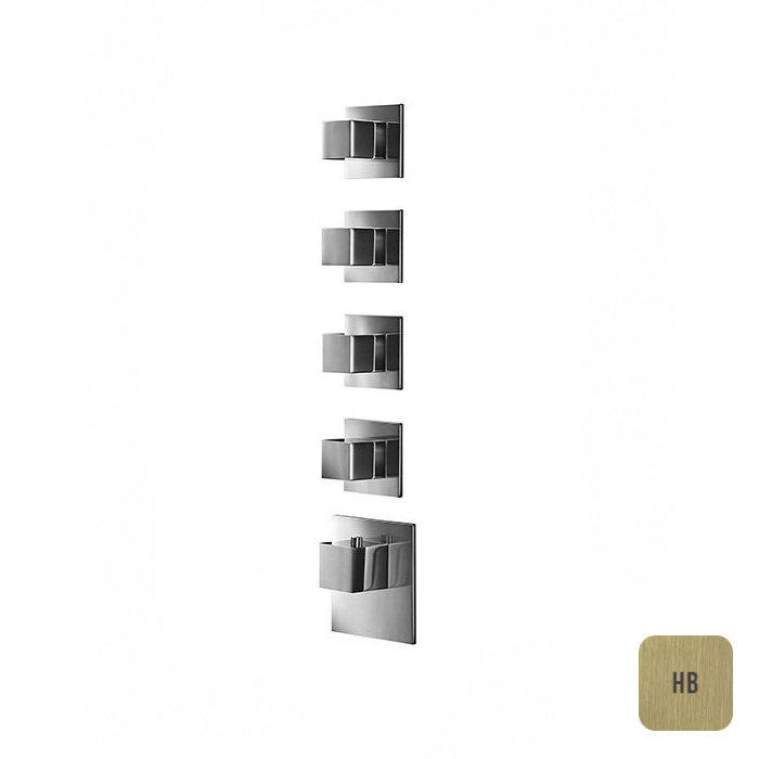 ALMAR High flow Внешняя часть термостата квадратные отражателина 4 потребителя для встр части E176004 латунь цвет 123458₽