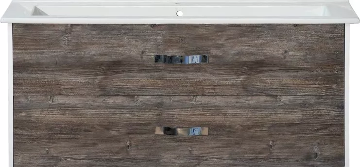 

Тумба под раковину подвесная Misty Норд 105 белый, темное дерево, сосна пасаден