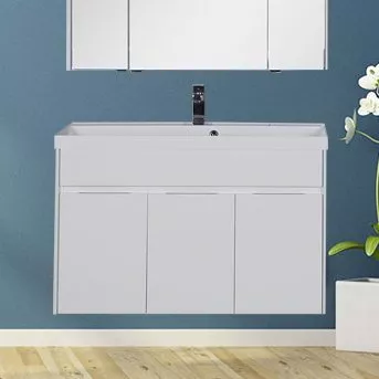 

Тумба с раковиной Aquanet Латина 100 белая