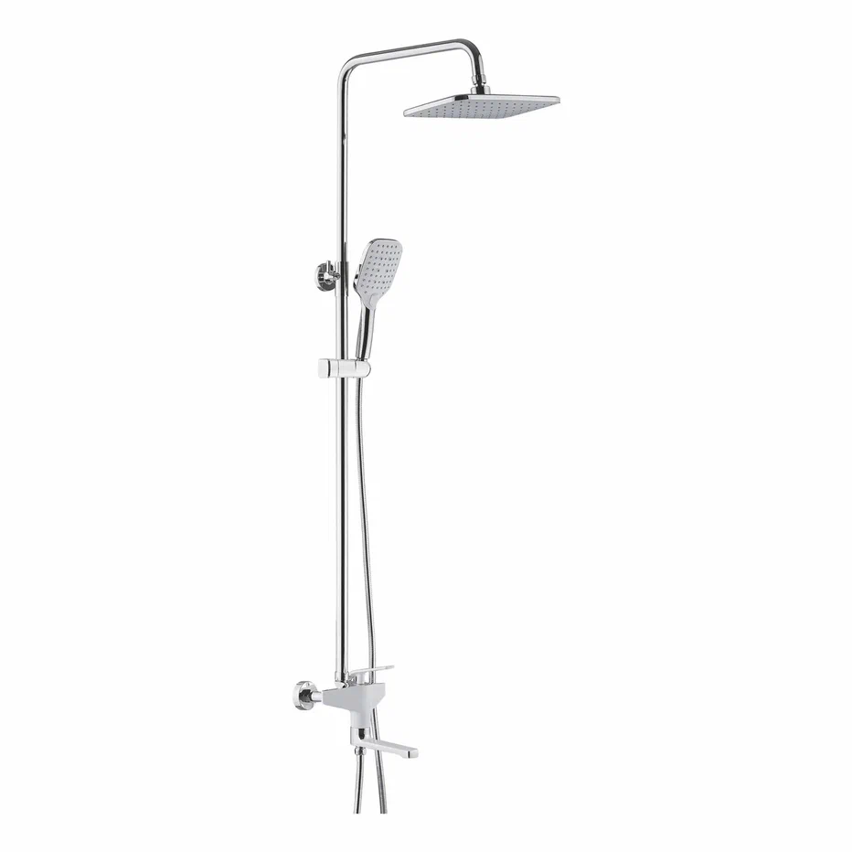 

Душевая стойка Shevanik S8036F белый, хром