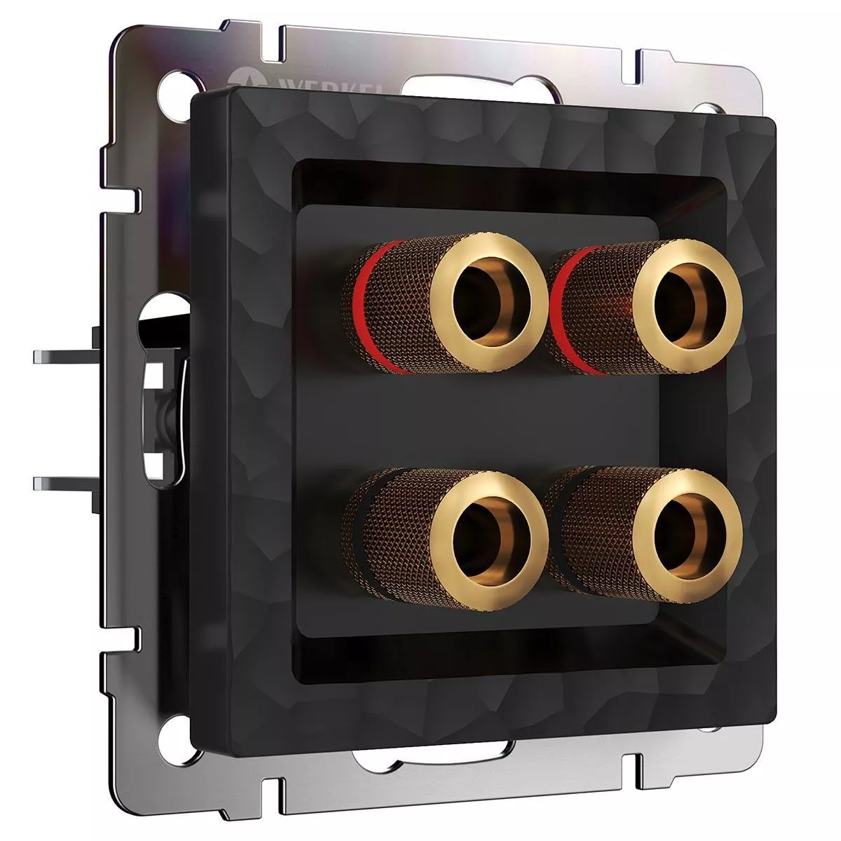 

Акустическая розетка Werkel Hammer х4 черный W1285008 4690389163128