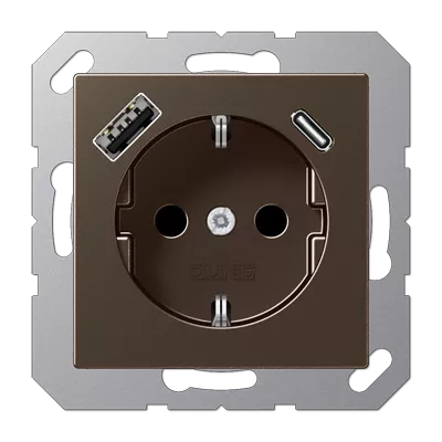 

Розетка 2K+З USB Typ AC Jung A1520-15CAMO