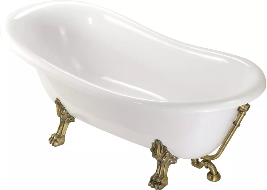 

Ванна из искусственного камня Migliore Bella 26916 170x81 белая, бронза