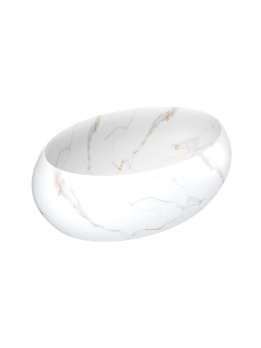 Накладная раковина STWORKI Копенгаген CO51307 48 белый мрамор овальная 7765₽