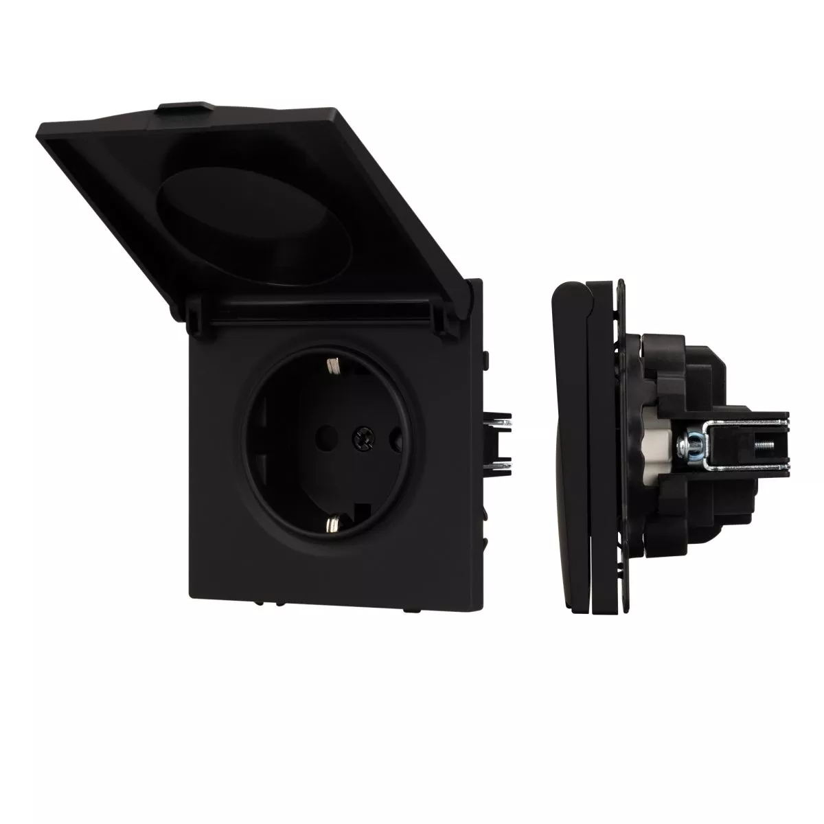 

Механизм розетки влагозащищённый Arlight SCT-NOBE-MCP-SFPL-BK (230V, 16A) 054281