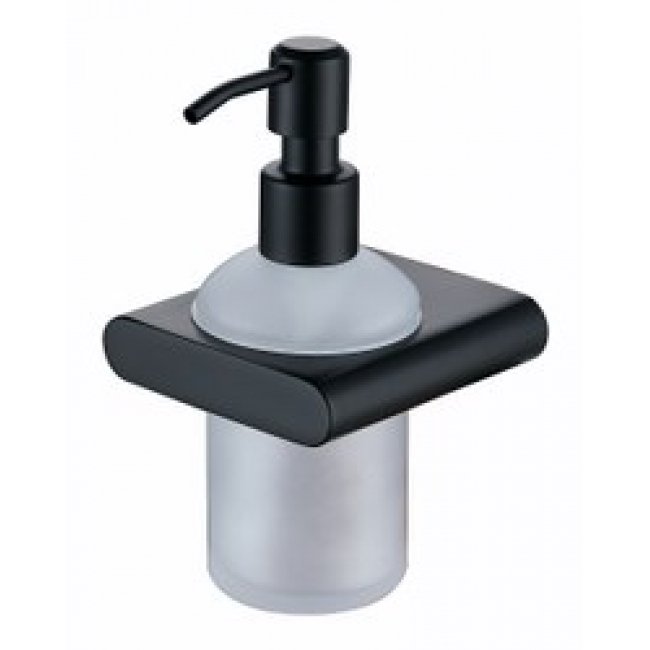 Купить Дозатор для жидкого мыла настенный (стекло) Black (латунь+цинк) (KH-2730), Kaiser