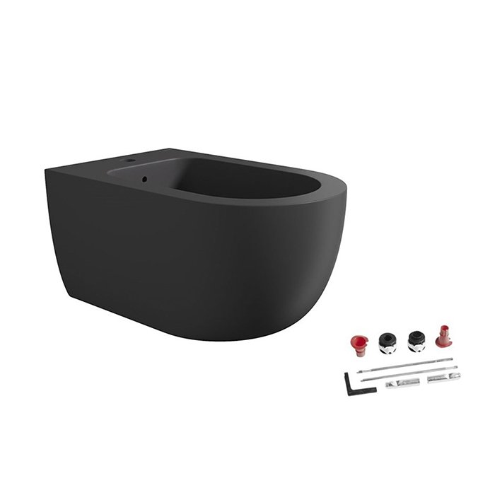 

Alice комплект: Биде UNICA 55х35, подвесное, с набором для крепления, чёрный матовый