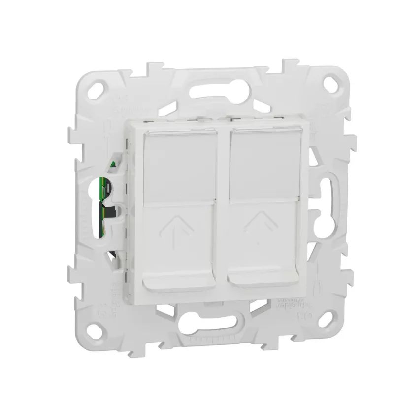 

Розетка компьютерная RJ45X2 Schneider Electric Unica New Cat. 6 UTP NU542418