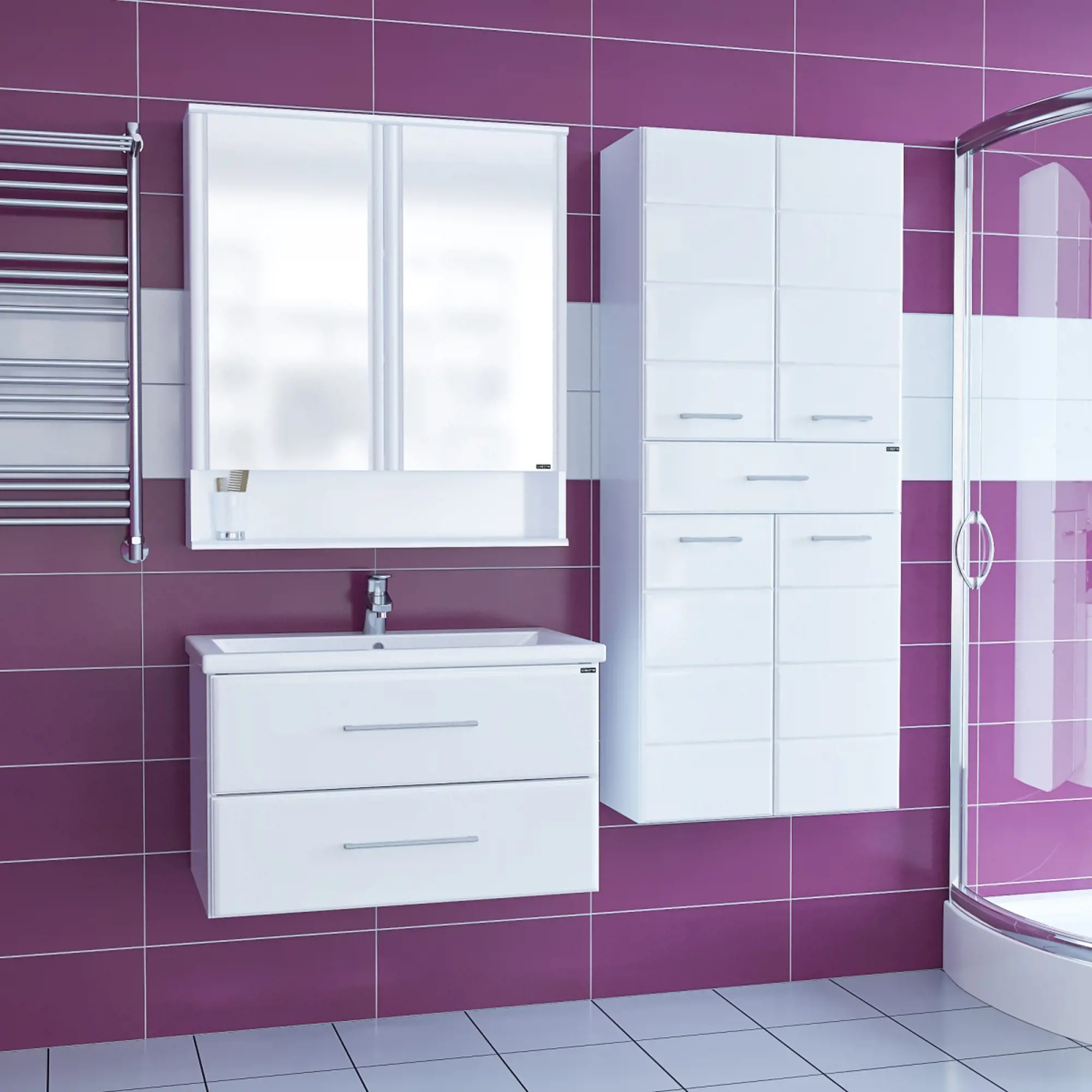 

Комплект мебели Санта Омега 80 белый