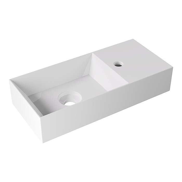 

Alice Раковина SPY 55x25хВ11, накладная/подвесная, с отверстием под смеситель, белый глянцевый