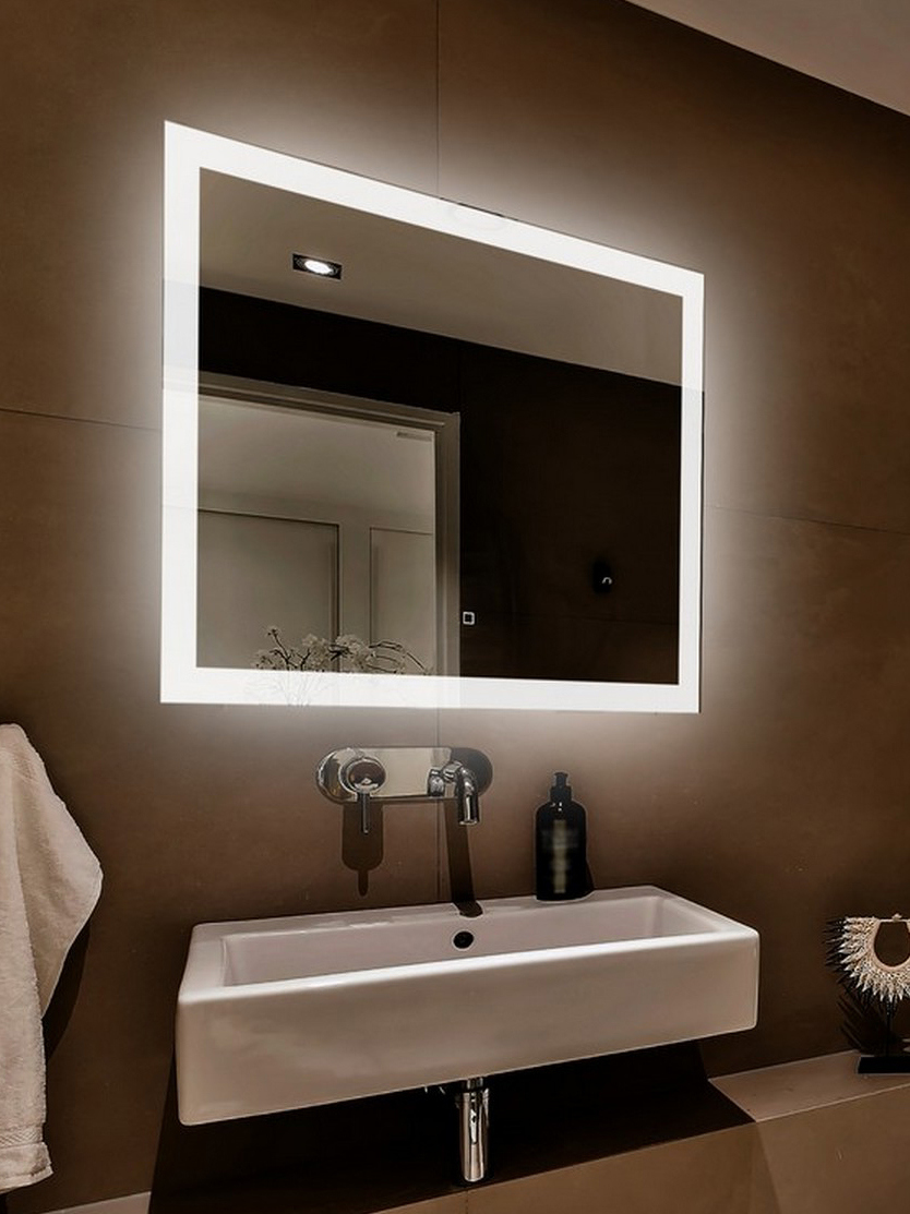 Зеркало Abber See AG6107SL-10 100х80 см с подсветкой 12300₽