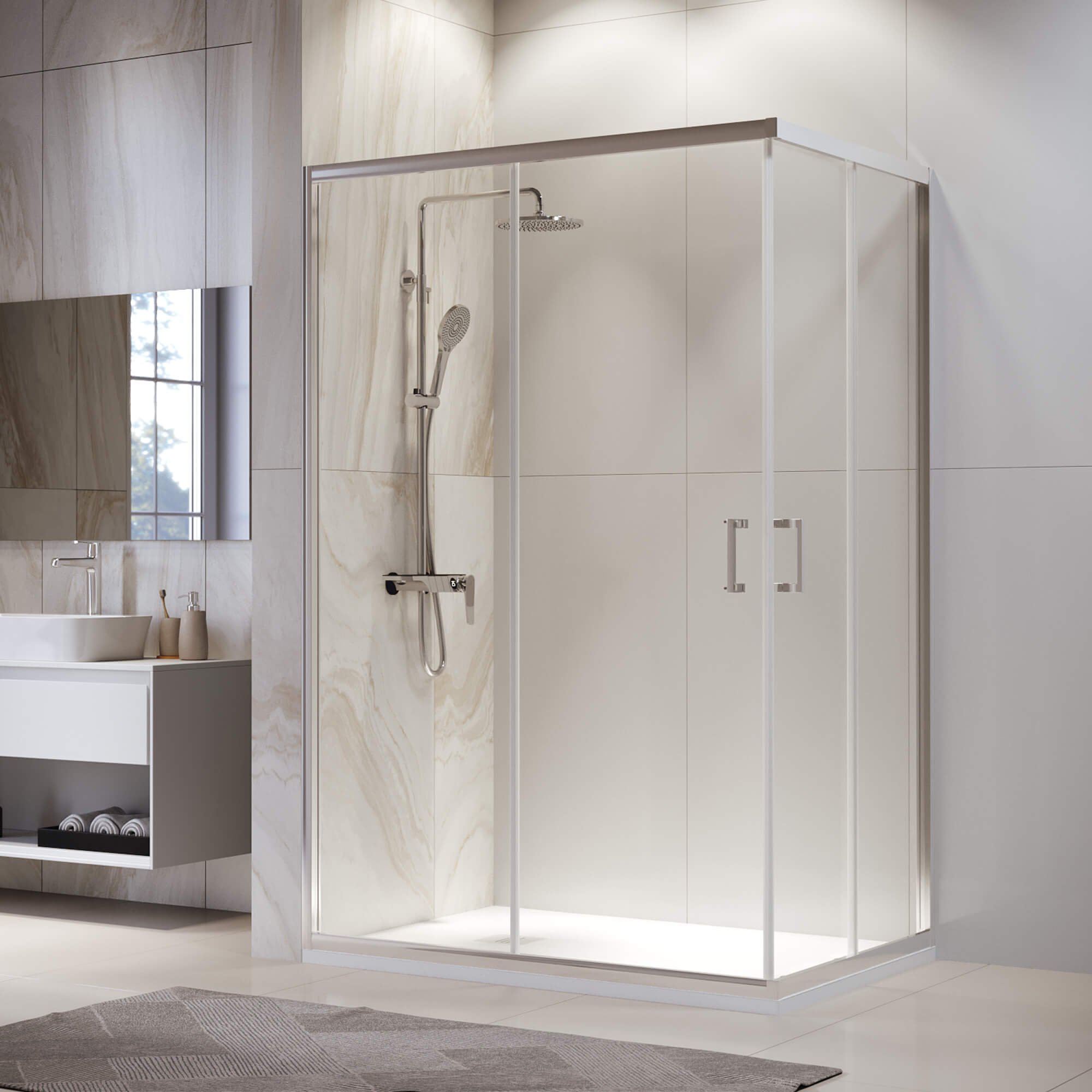 

Душевой уголок RGW Passage PA-246 90х100 см, профиль хром, стекло прозрачное