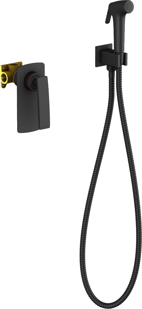 Купить Гигиенический душ Timo Helmi 4089/03SM со смесителем, гигиенический душ, черный, латунь