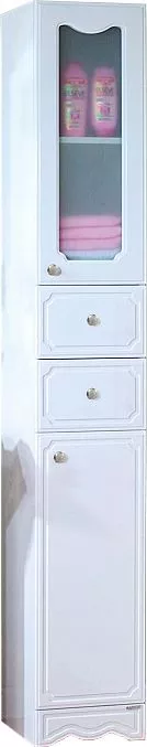 Шкаф-пенал Бриклаер Лючия белый глянец, цвет белый глянцевый 4620750419165 - фото 1
