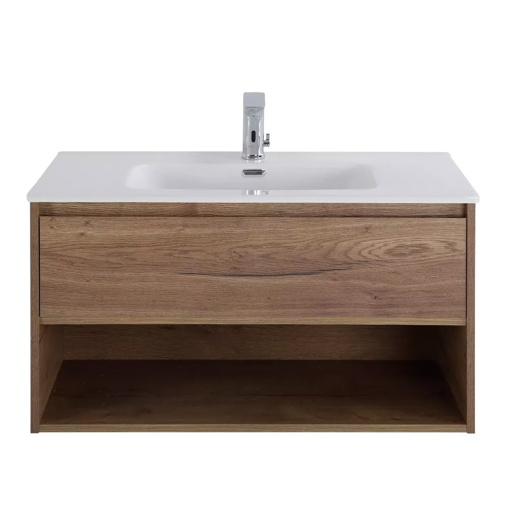 

Тумба с раковиной BelBagno Kraft 100 темное дерево