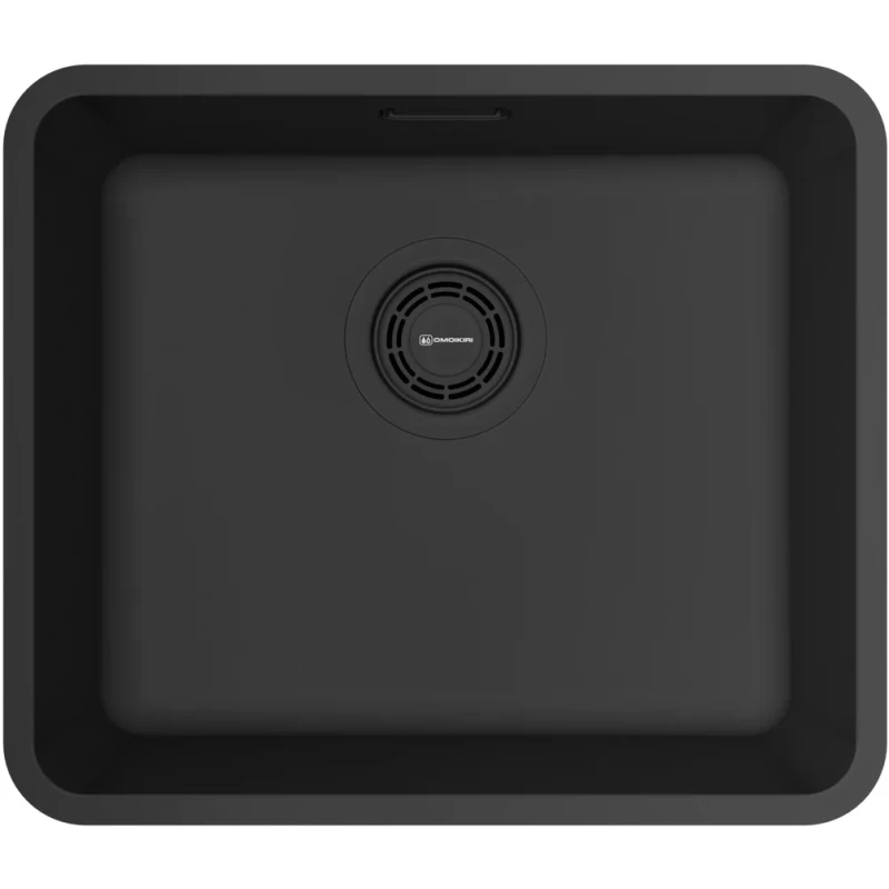 

Мойка кухонная Omoikiri Omi 43x37 черный матовый, графит