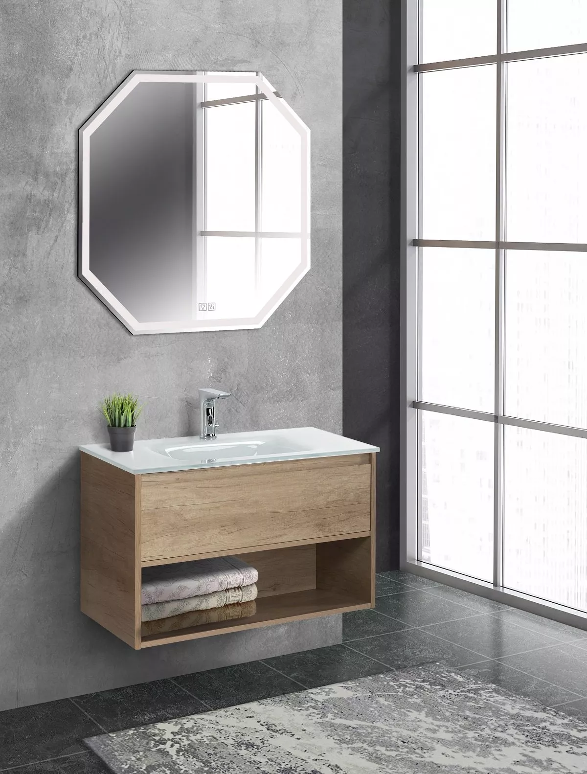 

Комплект мебели BelBagno Kraft 100 светлое дерево