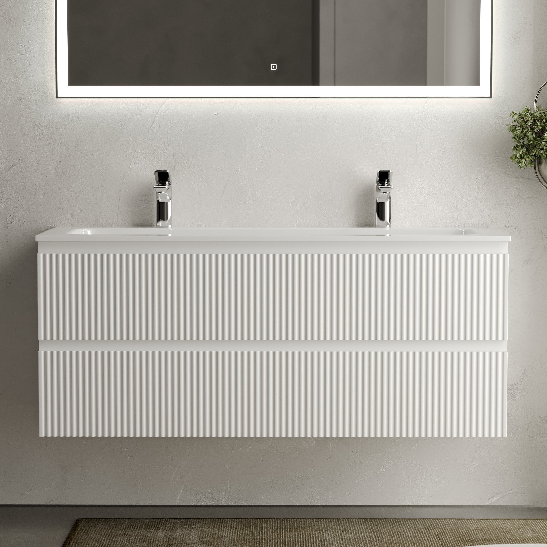 

Тумба с раковиной Sancos Snob R 120 см, bianco, раковина CN7016