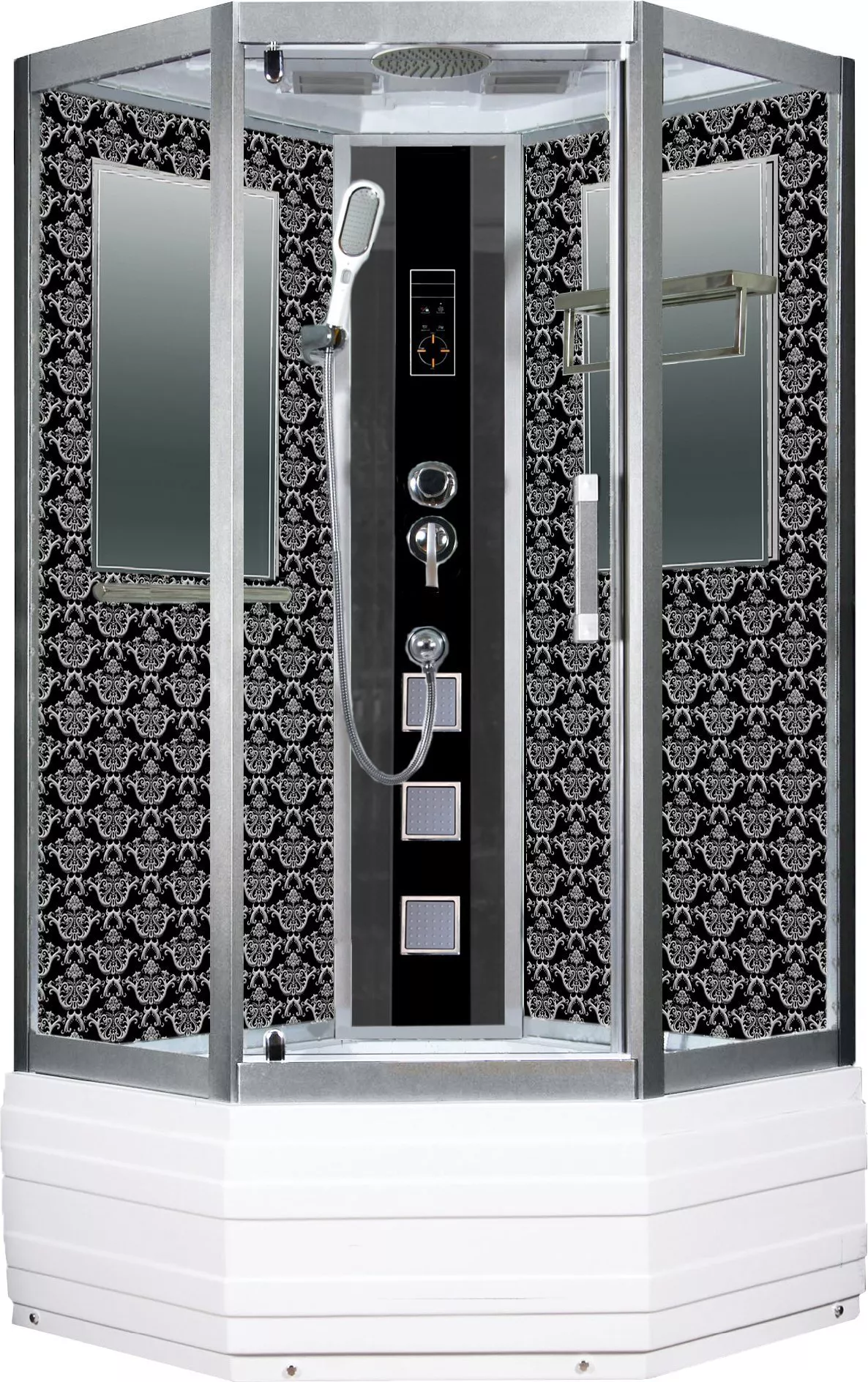 

Душевая кабина Niagara Lux 7719B серебристый матовый, черный