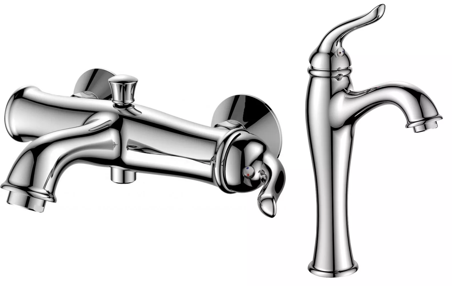 

Комплект смесителей BelBagno Tiffan для раковины и ванны хром